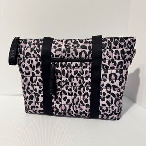 kate spade Pink and Black Leopard Quilted Tote